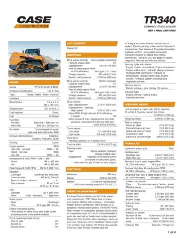 tr340 specs